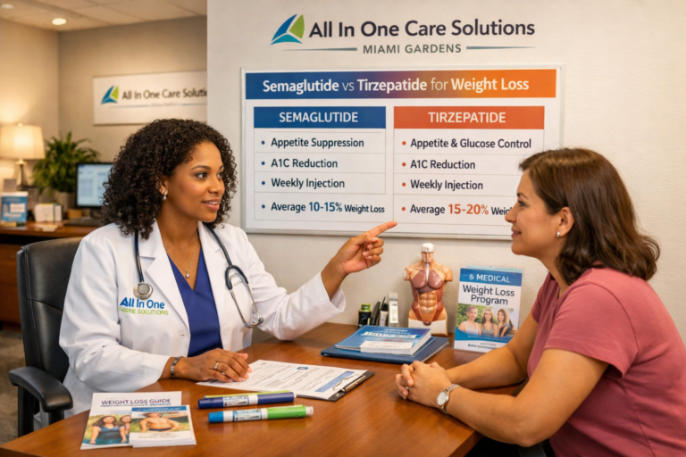 11 Weight Loss Injections Miami Gardens: Semaglutide vs Tirzepatide