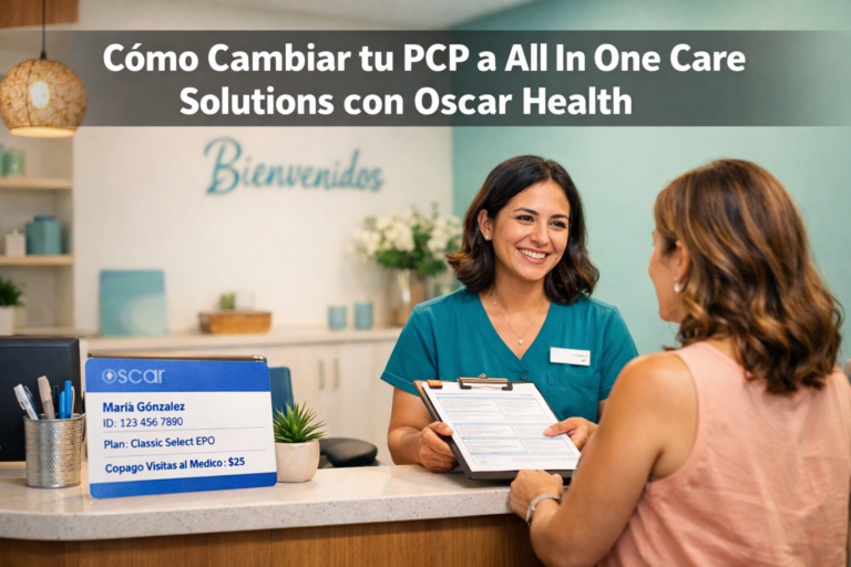 Cómo cambiar tu PCP a All In One Care Solutions con Oscar Health — paso a paso