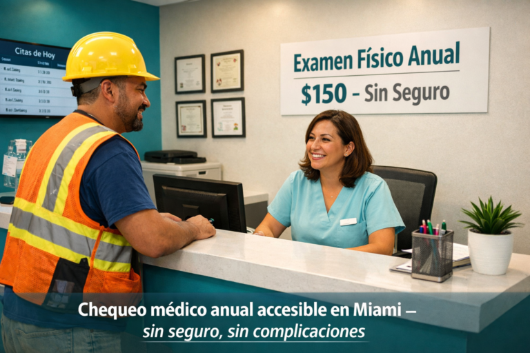 Examen físico anual en Miami por $150: todo lo que incluye y cómo reservar