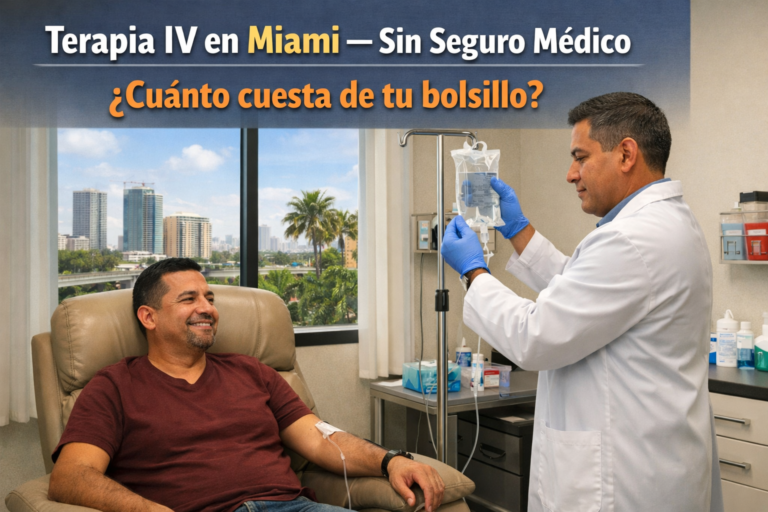 Terapia IV en Miami sin seguro médico: ¿la puedes pagar de tu bolsillo?