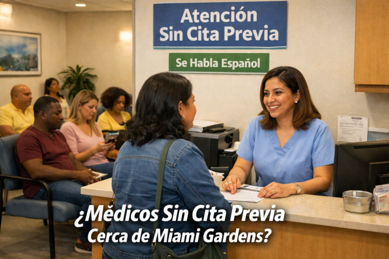 ¿Qué médicos cerca de Miami Gardens atienden sin cita previa?