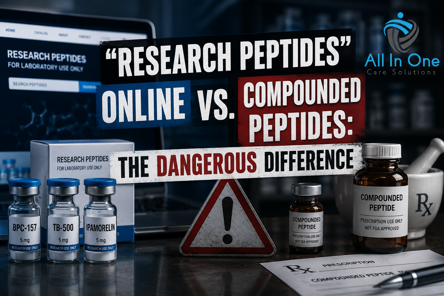 "Research Peptides" Online vs. Compounded Peptides: The Dangerous Difference