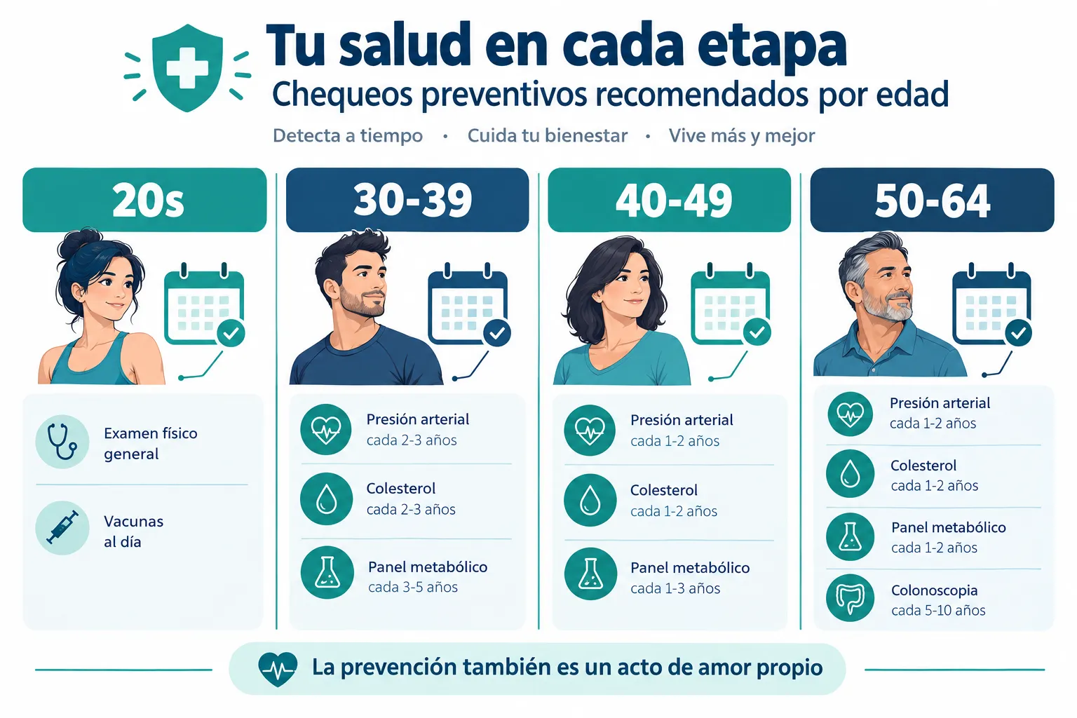 ¿Cada cuánto conviene hacerse un examen físico si te sientes bien?